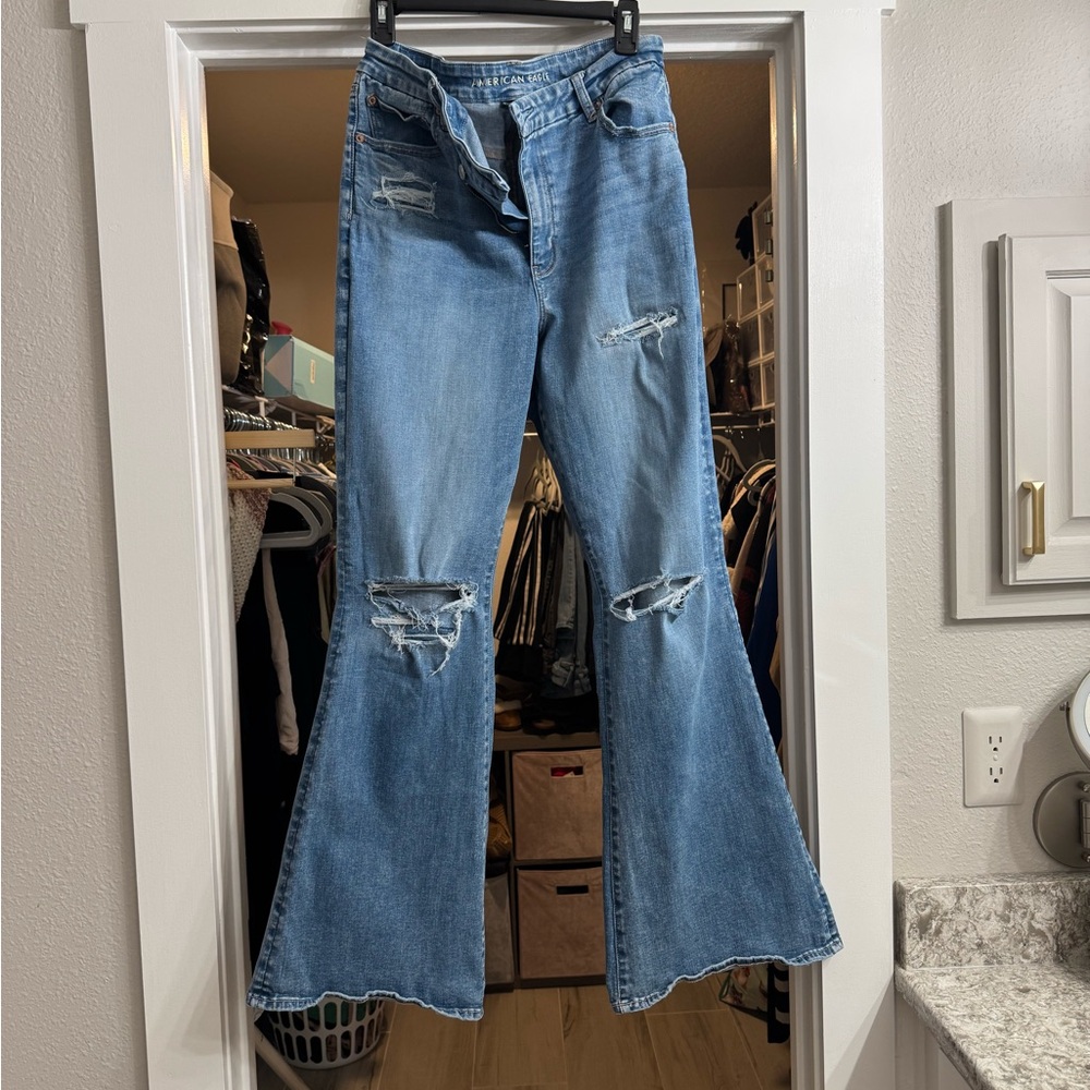 American Eagle Outfitters Light Blue Flare Jeans